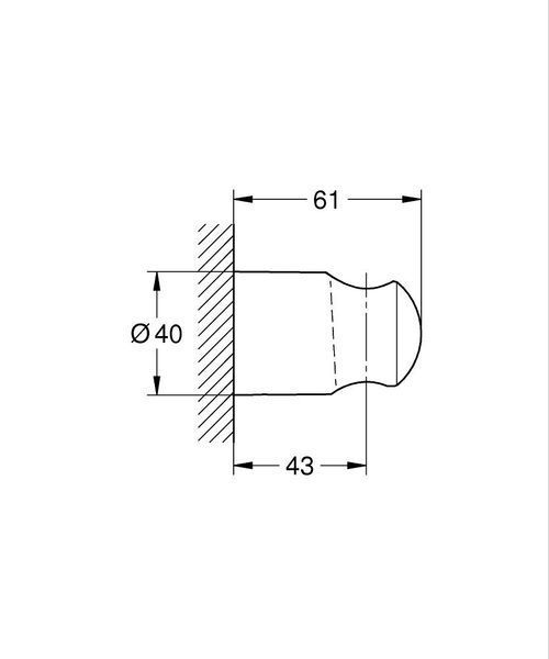 TEMPESTA тримач ручного душу, хром GROHE 28605001 28605001 фото