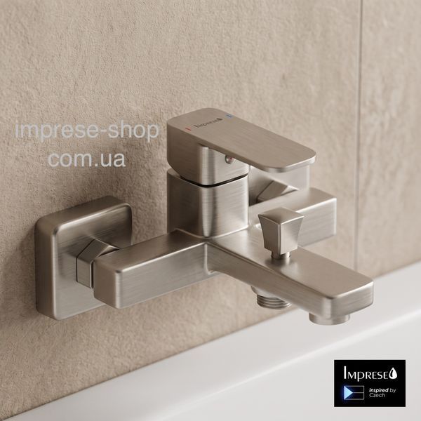 Imprese Bilovec никель. Смеситель для ванны квадратный soft-cube, 159/35. f03200906AB f03200906AB фото