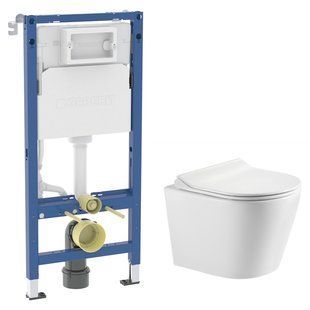 Набір інсталяційний: DOBRY c06822200 унітаз twist, сидіння duroplast +458.103.00.2 DUOFIX Basic інсталяція для унітазу, без клавіші, Imprese c06822200+458.103.00.2 102333 фото