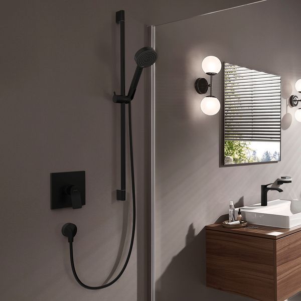 PULSIFY ручний душ 105 3jet (3 типи струї PowderRain, IntenseRain, MonoRain) EcoSmart, чорний матовий HANSGROHE 24101670 24101670 фото