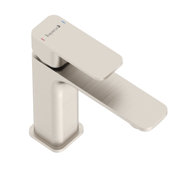 Imprese Bilovec никель. Смеситель для умывальника квадратный soft-cube, 127/111/35. f03500906AA 93654 фото