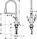 TALIS SELECT M54 змішувач для кухні, одноважільний, 3jet, чорний матовий HANSGROHE 72861670 72861670 фото 2