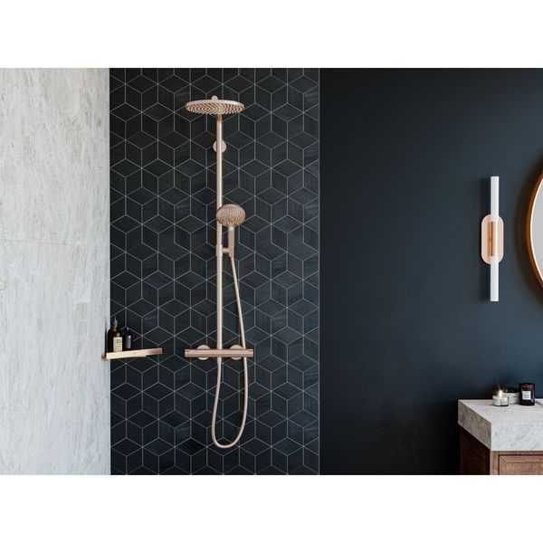 ADDSTORIS полиця кутова , колір шліфованна бронза HANSGROHE 41741140 41741140 фото
