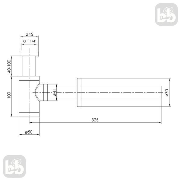 Imprese BRENTA хром. Сифон для умывальника, без слива: 1/4; латунь. ZMK071901600 ZMK071901600 фото