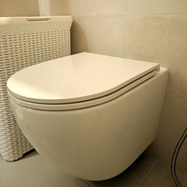 Сидіння-кришка для унітазу (420x362/125+60; з мікроліфтом; Quick release; Slim; Duroplast; біле). SU0954 SU0954 фото