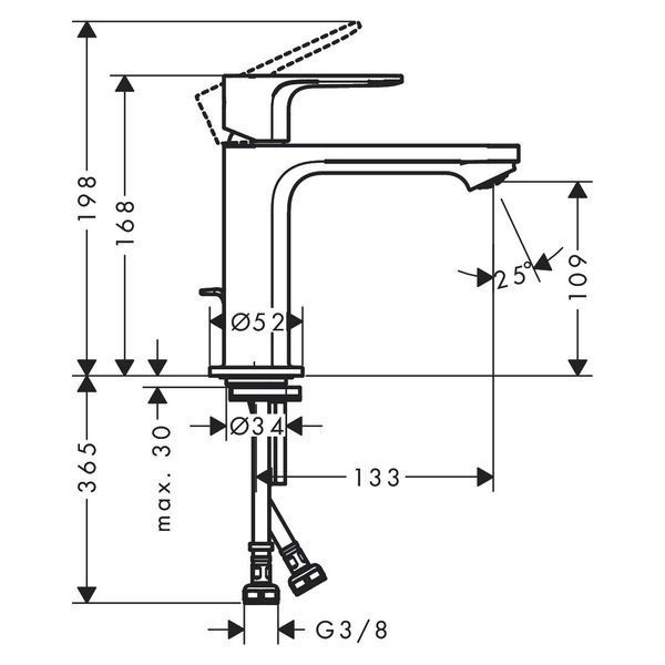 REBRIS S змішувач для умивальника 110 Hansgrohe 72517000 72517000 фото