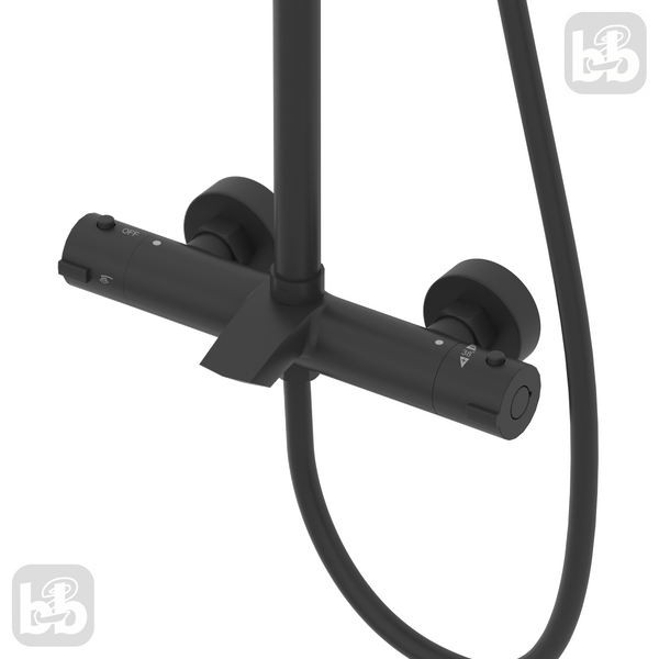 Imprese MODUS BT черная Душевая система колонна с термостатом для ванны: 99-154/28см. t048B08210SR 97049 фото
