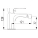 IMPRESE Bilovec нікель. Змішувач для біде, soft-cube, латунь. f03100906AA 93824 фото 2