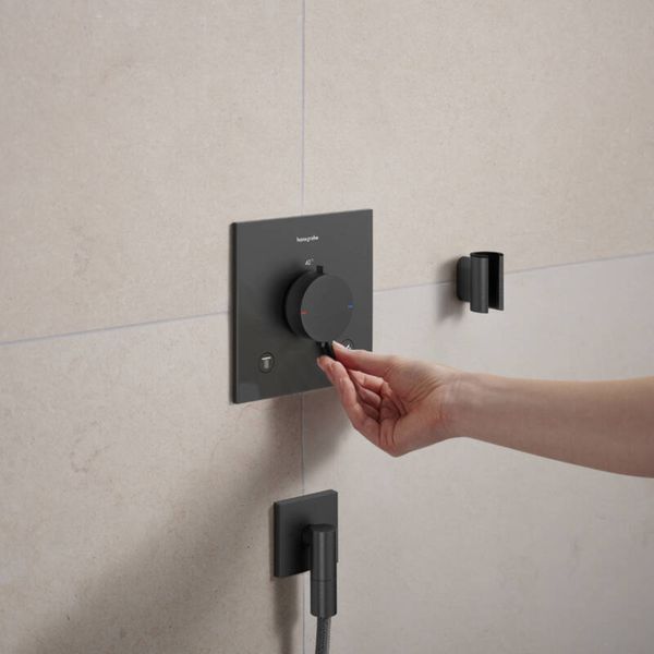 FIXFIT FINE E шлангове з'єднання, шліфованний чорний хром HANSGROHE 28883340 28883340 фото
