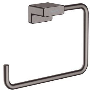 ADDSTORIS рушникотримач-кільце, колір шліфований чорний хром HANSGROHE 41754340 41754340 фото