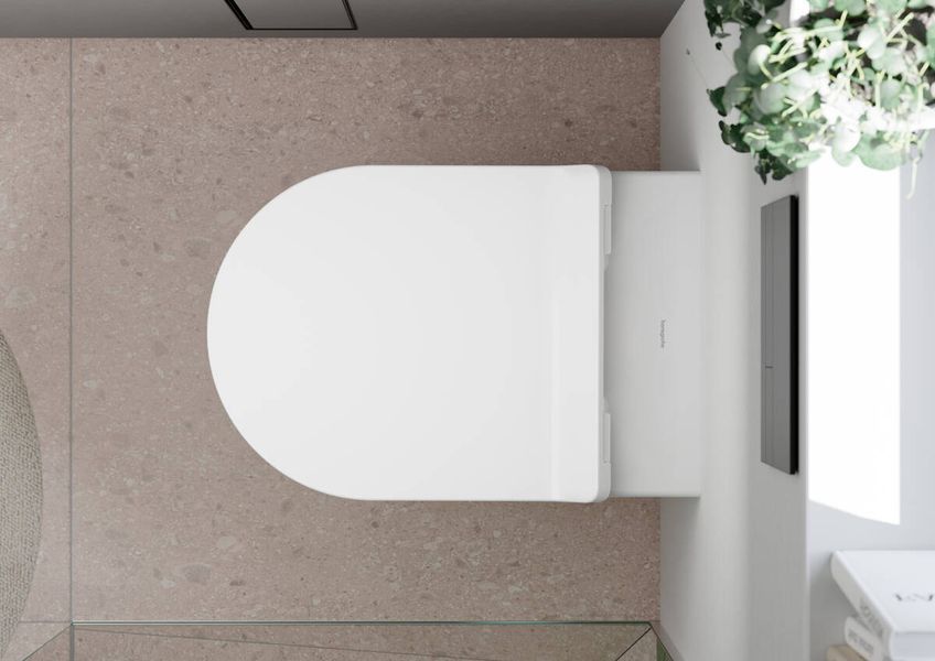 ELU PURA S унітаз підвісний 54*36,6см AquaHelix Flush, HygieneEffect, в комплекте з сиденням Slim з функцією SoftClose and QuickRelease HANSGROHE 62025450 62025450 фото