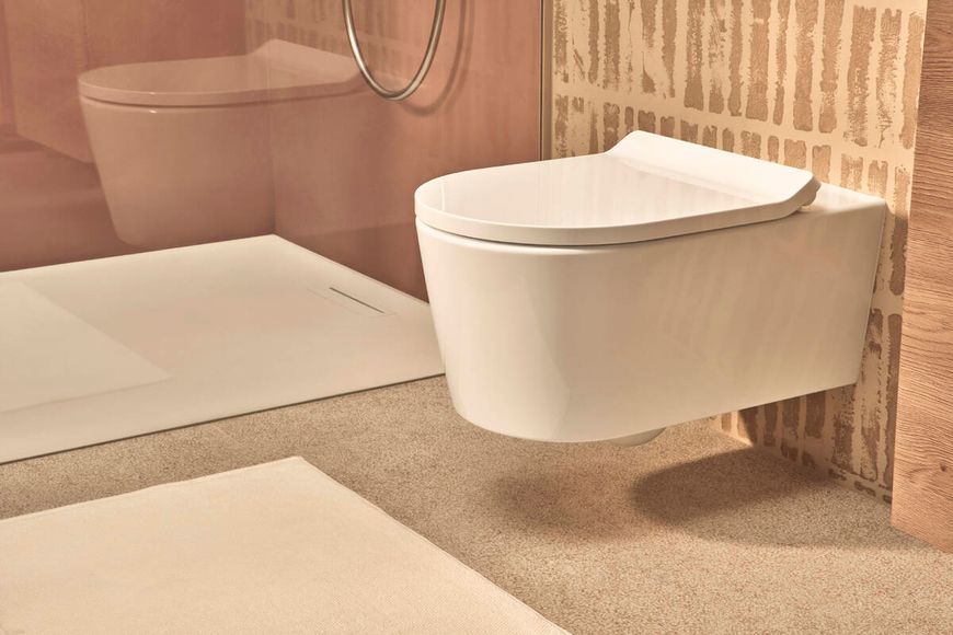 ELU PURA S унітаз підвісний 54*36,6см AquaHelix Flush, HygieneEffect, в комплекте з сиденням Slim з функцією SoftClose and QuickRelease HANSGROHE 62025450 62025450 фото
