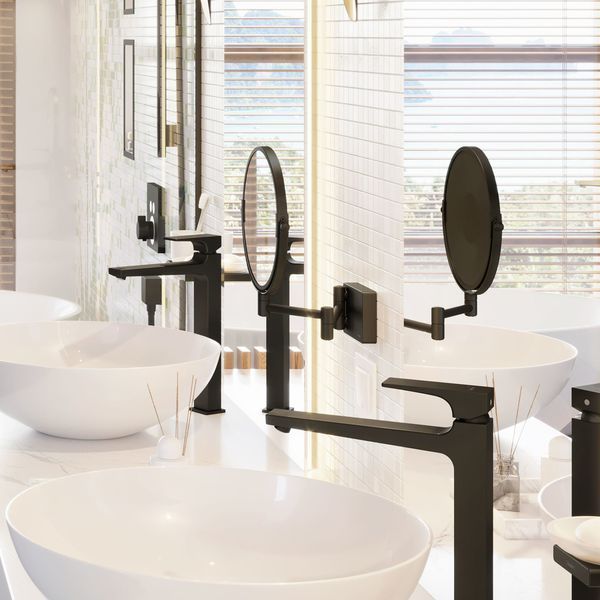Косметичне дзеркало HANSGROHE ADDSTORIS 41791670, чорний HANSGROHE 41791670 41791670 фото