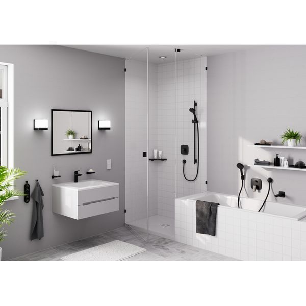 LOGIS змішувач для умивальника 100, одноважільний, колір чорний матовий HANSGROHE 71100670 71100670 фото