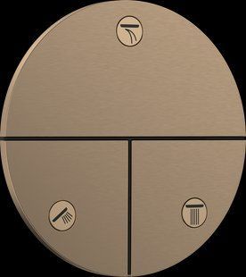 SHOWER SELECT COMFORT S перемикач для 3х споживачів, ПМ, колір шліфованна бронза HANSGROHE 15558140 15558140 фото
