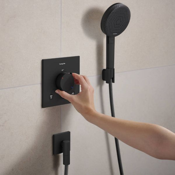 PORTER FINE тримач для душу, чорний матовий HANSGROHE 28885670 28885670 фото