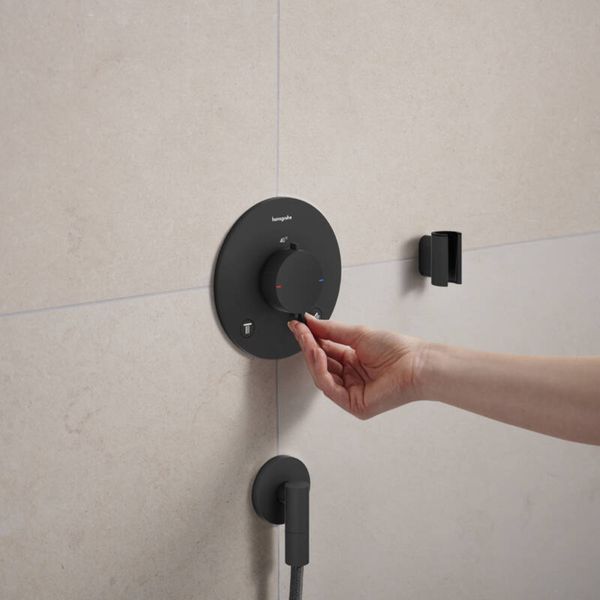 PORTER FINE тримач для душу, чорний матовий HANSGROHE 28885670 28885670 фото