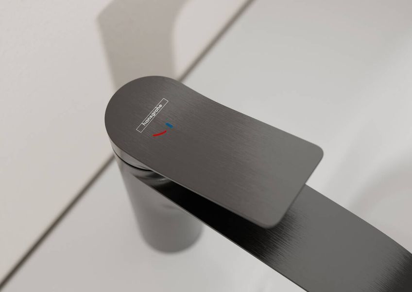 VIVENIS змішувач для умивальника 110 CoolStart, pop up, шліфованний чорний хром HANSGROHE 75023340 75023340 фото