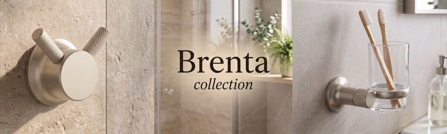 Imprese Brenta аксесуари для ванної і туалета: хром, нікель, графітовий хром