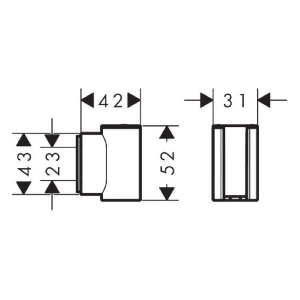 PORTER FINE тримач для душу, білий матовий HANSGROHE 28885700 28885700 фото