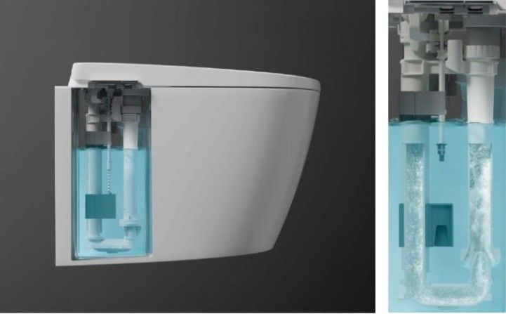 AVANT Rimless/Vortex/Silent Flush унітаз підлоговий з вбудованим бачком In-Tank&reg;, внутрішнє підключення, в комплекті з сидінням slow closing ROCA A80336MS0W A80336MS0W фото